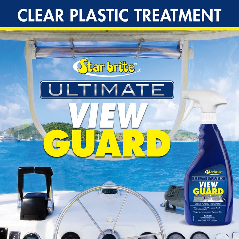 STAR BRITE View Guard Clear Plastic Treatment for Strataglass, EZ2CY, Eisenglass - Enhances Wet Weather Visibility, Repels Water, Spray, Salt & Dirt - 22 OZ (095222) - Image 3