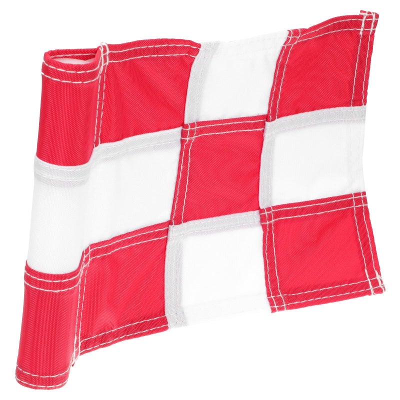 White Red Checkered Golf Putting Flag Pin Sturdy Practice Training Equipment - Image 2