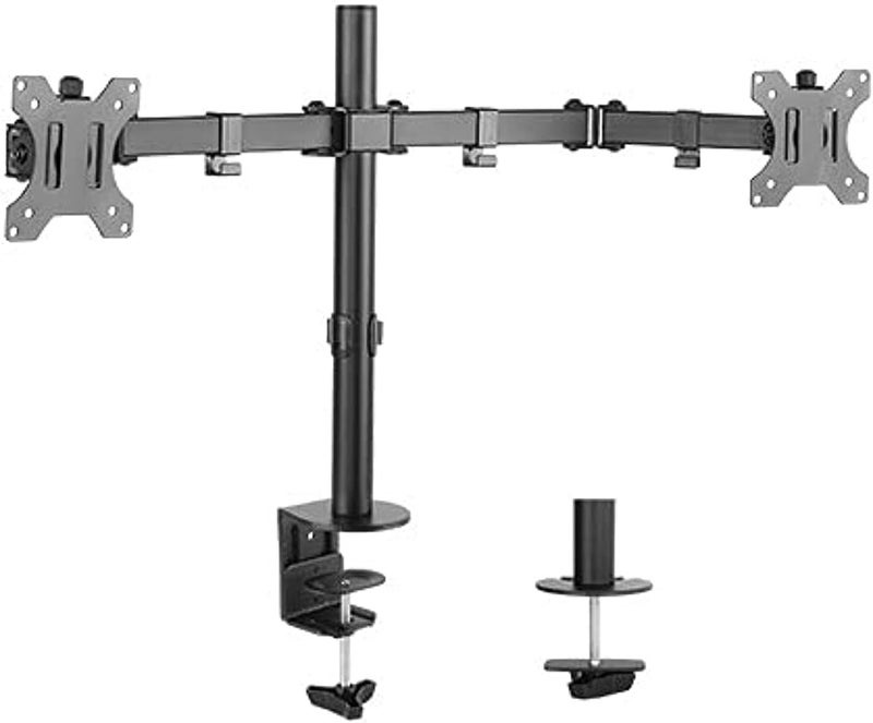 Hamood , DUAL MONITOR ECONOMY ARTICULATING STAND Fit Most 13"-32" Monitors, tilt Range:+45°~-45°,Swivel Range:+90°~-90°,Screen Rotation:+180°~-180°, Ham-117 - Image 1