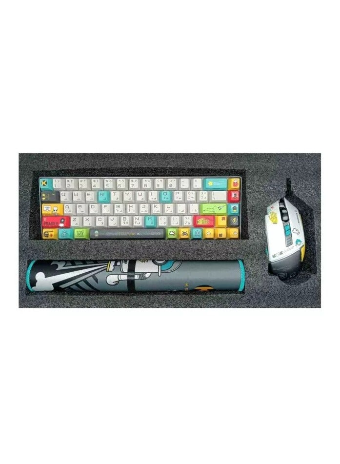 k Gaming Blue Switch 68 keys Mechanical Gaming keyboard with K Gaming Space star Mouse & Mousepad Set - Image 1