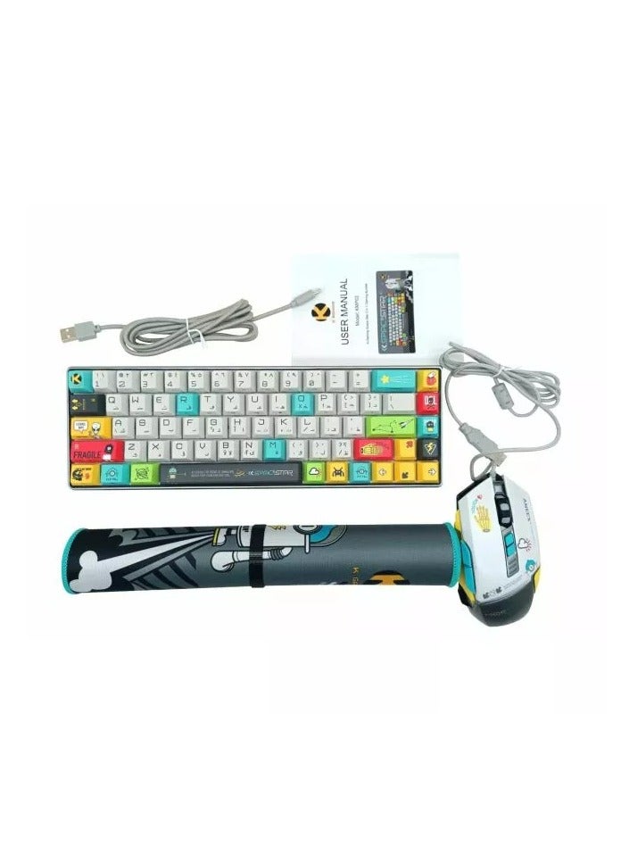 k Gaming Blue Switch 68 keys Mechanical Gaming keyboard with K Gaming Space star Mouse & Mousepad Set - Image 2