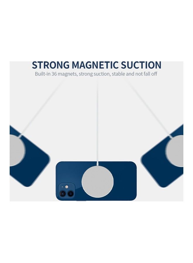 Wireless Magnetic Fast Charging for iPhone 12/iPhone 12 mini/iPhone 12 Pro/iPhone 11 White - Image 3