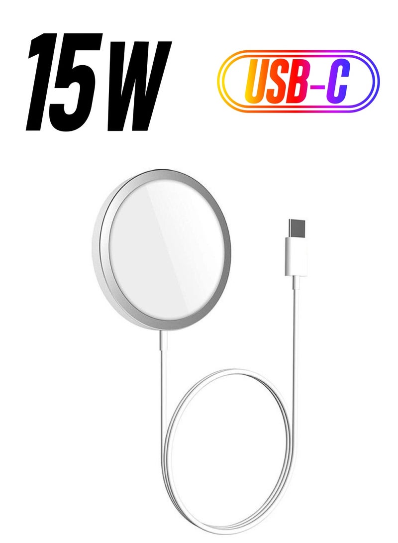 Wireless Magnetic Fast Charging for iPhone 12/iPhone 12 mini/iPhone 12 Pro/iPhone 11 White - Image 1