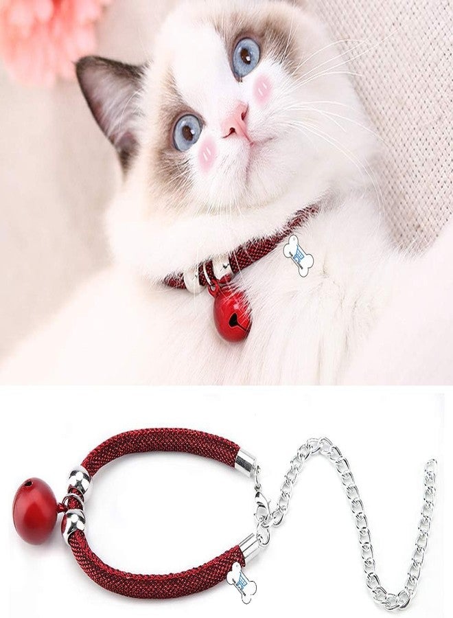 THE DDS STORE Pet Collar, 1 Pc Japanese Style Cat Collar Nylon Necklace Adjustable Kitty Necktie with Bell Extension Chain Cat Grooming Accessories for Wedding Party Birthdays Photoshot (Color May Vary) - Image 1