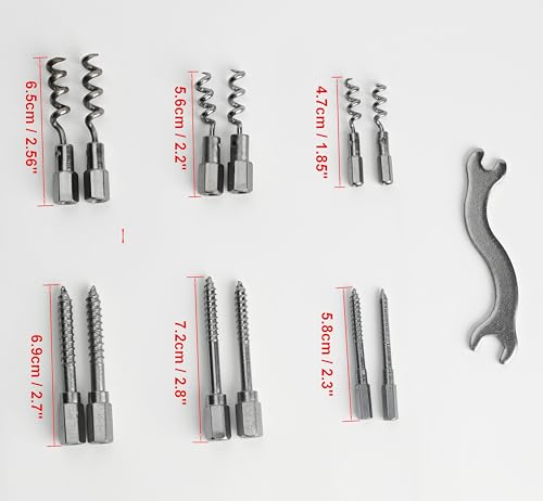 Mefape 23pcs Packing Extractor Set, Steel Alloy Packing Puller Tool Set, Flexible Shaft Corkscrew Pulling Hook Set, Gland Packing Extraction Removal Kit with Toolbox - Image 3