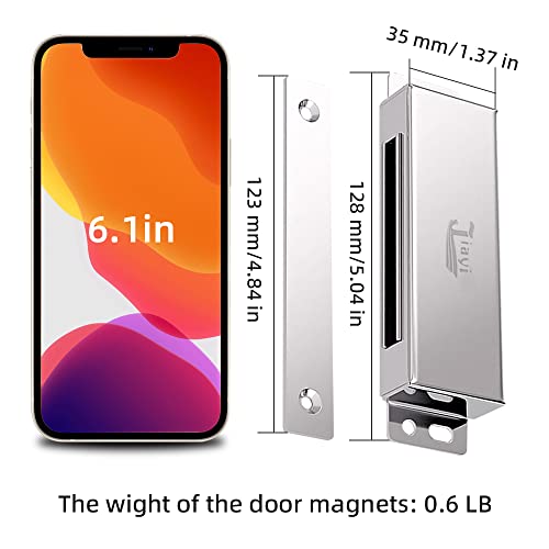 Jiayi Cabinet Door Magnet Jiayi Magnetic Latch Cupboard Magnetic Cabinet Catch Heavy Duty Kitchen Cabinet Magnetic Door Catch Strong for Wardrobe Closet Door Closure (110lb- 1Pack) - Image 2