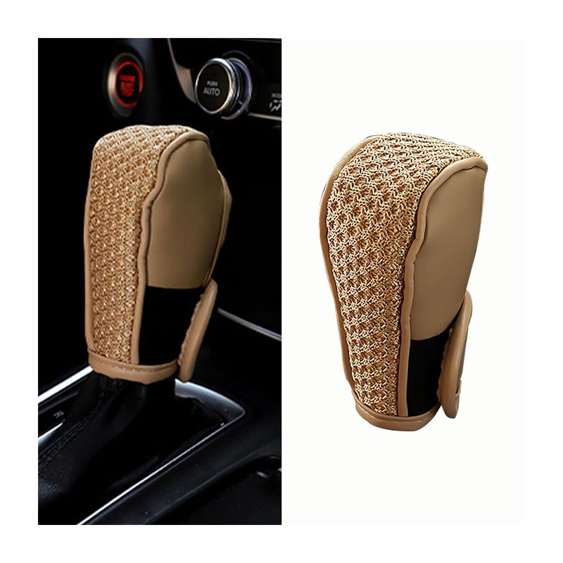 Bittwee Car Gear Shifting Knob Cover AntiSlip AntiScratch Automotive Shift Knob Gear Handle Stick Protector Cover Vehicle Interior Decoration Accessories for SUV Truck RV