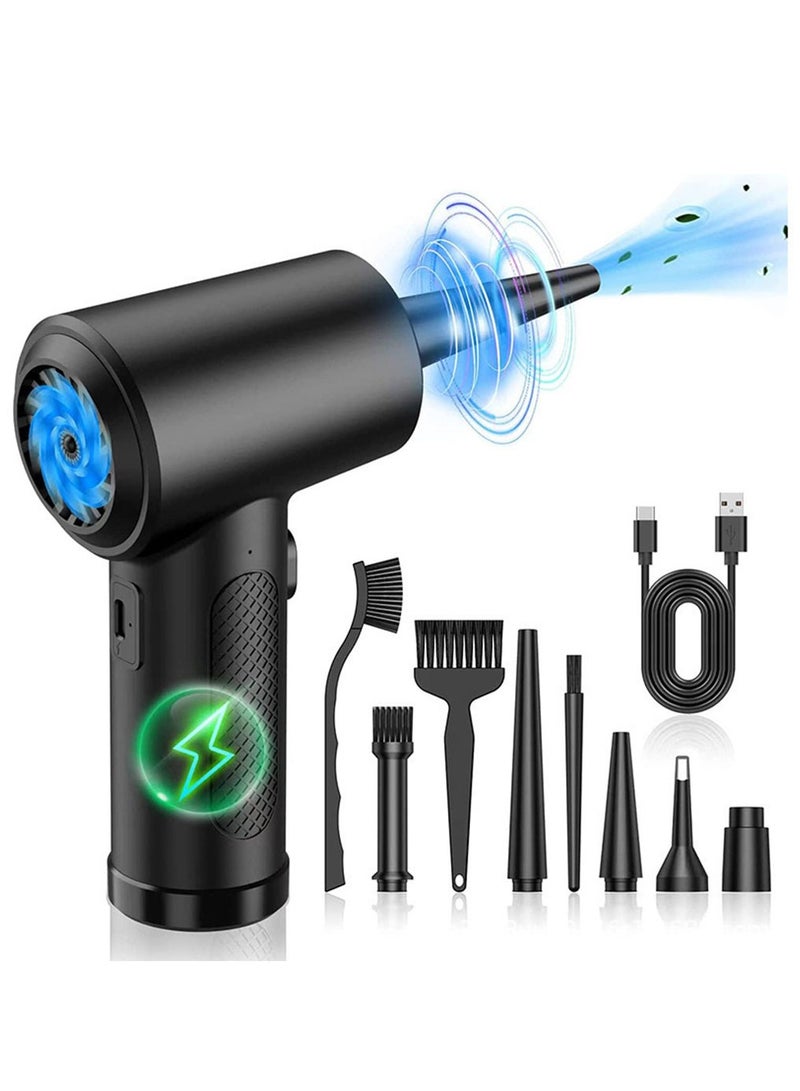 Furtey 3-Speed Cordless Electric Air Duster Blower, Rechargeable Replacement for Spray Cans, Portable Air Compressor for Keyboard, Computer, Electronics, AC, Home & Office Cleaning - Image 1