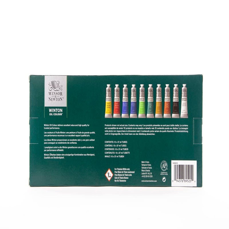 Winsor Newton Winsor & Newton Winton Oil Color Paint, Starter Set, 10 x 37ml Tubes, 1.25 Fl Oz (Pack of 10) - Image 2