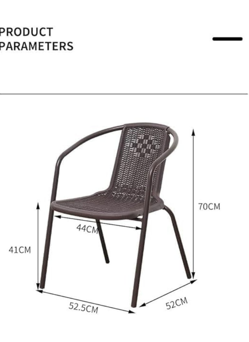 KUSTOMDECO Dining Set 5 Piece Outdoor Furniture Patio Dining Table and Chair Balcony Dinner Table Dinner Chair Poly Rattan Anthracite  - Image 3