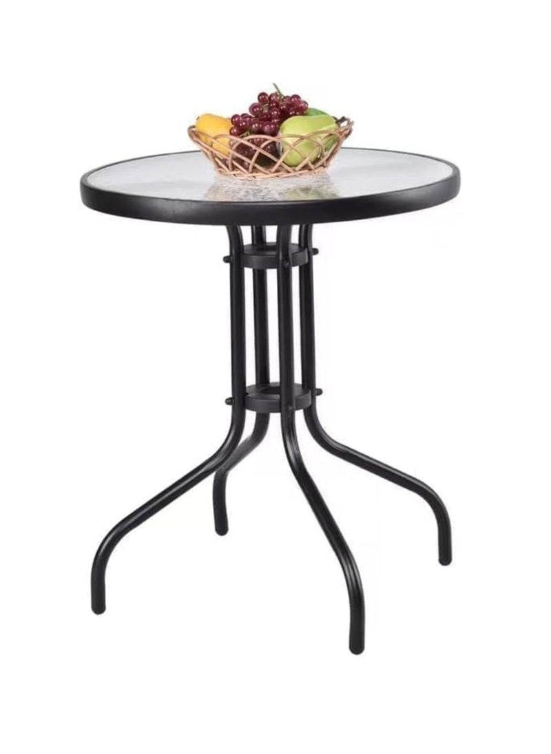 KUSTOMDECO Dining Set 5 Piece Outdoor Furniture Patio Dining Table and Chair Balcony Dinner Table Dinner Chair Poly Rattan Anthracite  - Image 5