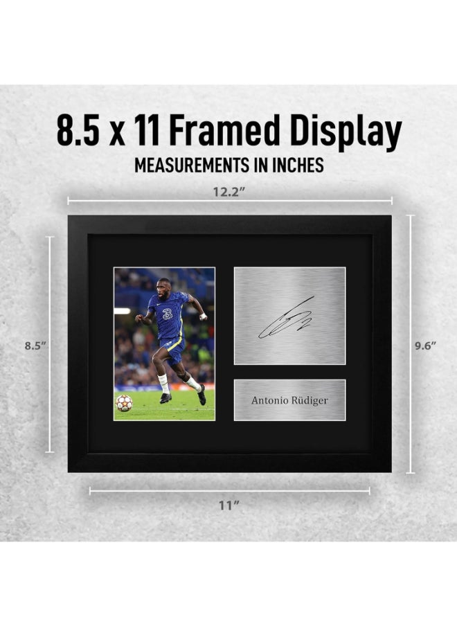 HWC Trading HWC Trading Antonio Rudiger Chelsea Framed Gifts Printed Signed Autograph Picture for Football Fans and Supporters  - Image 2