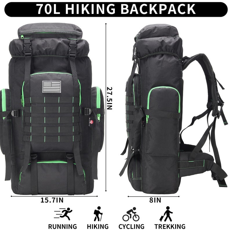 W WINTMING Hiking Backpack for Men 70L/100L Camping Backpack Military Rucksack Molle 3 Days Assault Pack for Climbing - Image 2