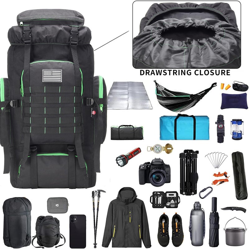 W WINTMING Hiking Backpack for Men 70L/100L Camping Backpack Military Rucksack Molle 3 Days Assault Pack for Climbing - Image 4