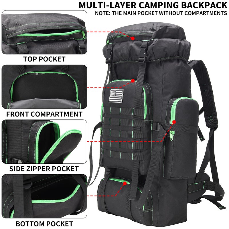 W WINTMING Hiking Backpack for Men 70L/100L Camping Backpack Military Rucksack Molle 3 Days Assault Pack for Climbing - Image 3