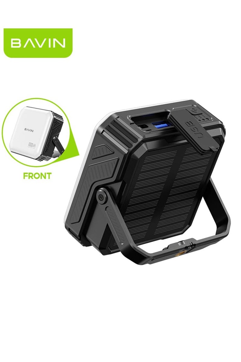 Bavin 10000mAh Solar Powerbank Emergency Light w/ Waterproof LED, Flashlight for Camping & Outdoors - Image 1