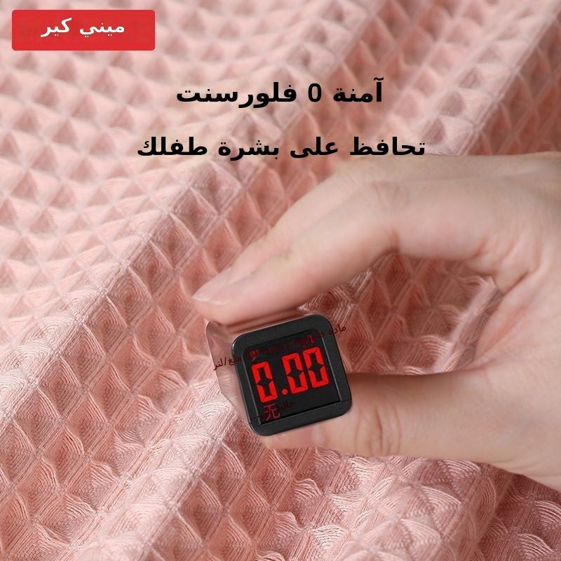 روب حمام قطني بغطاء للأطفال من MINICARE - وردي غبار بدون غطاء، سريع الجفاف، ماص - Image 4