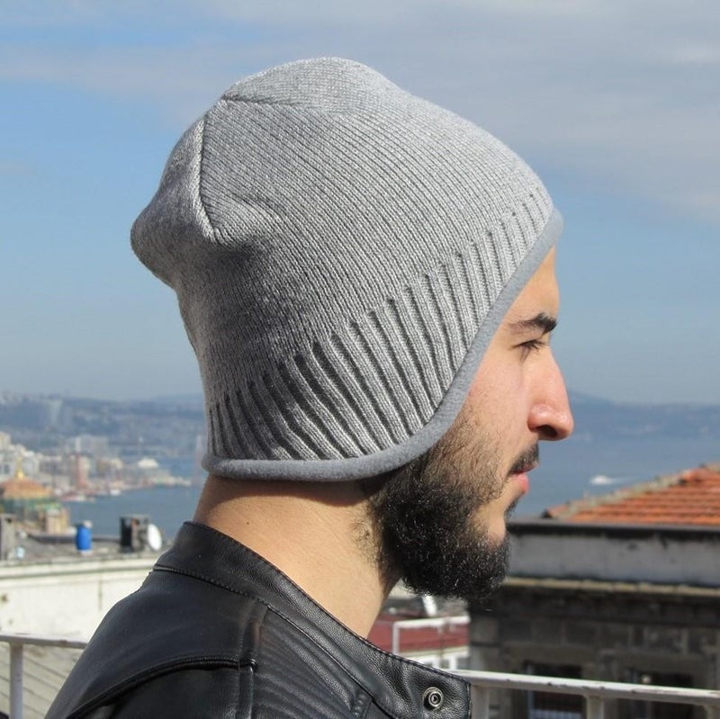 Takı Dükkanı Jewelry Store Polar Fleece Men's Beanie Hat with Earflaps cp181  - Image 3