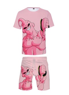 KUYING New Adult And Children's Dragon Ball Pure Cotton Short Clothes Casual Shorts Two-Piece Set  - Image 1