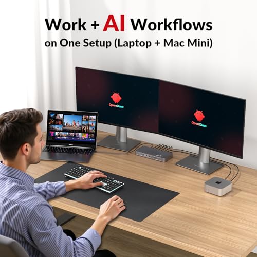 v AV Access AV Access 8K KVM Switch 2 Monitors 2 Computers for Laptop & Gaming PC/Mac mini, 100W PD, GbE, 4xUSB 3.2 10Gbps USB C Hub, KVM Docking Station Dual Monitor 8K@60Hz/4K@165Hz, Audio, SD, Remote Switch - Image 3