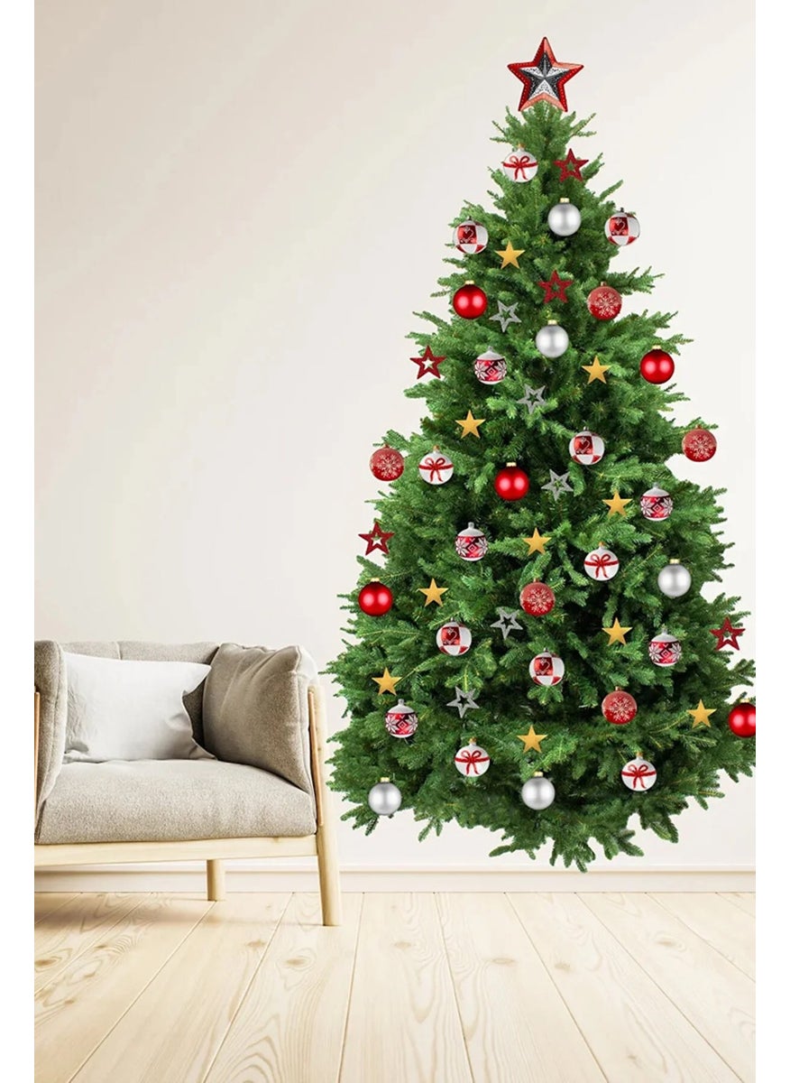 Kt Grup Kt Group New Year Merry Christmas Christmas Tree and Party Supplies Glass Wall Sticker Set  - Image 1