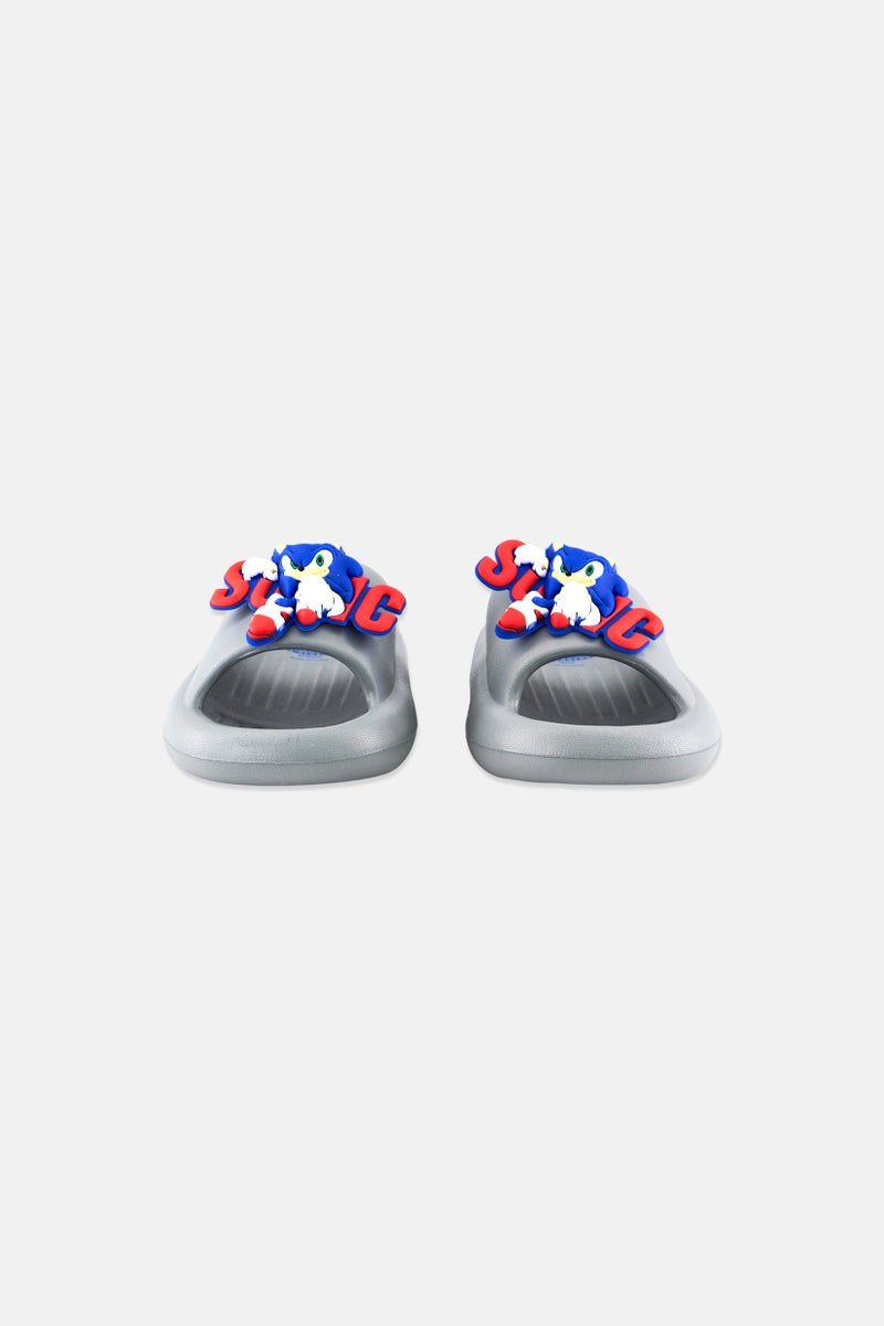 SONIC Toddlers Boy Super Sonic Slip On Slippers, Grey  - Image 2