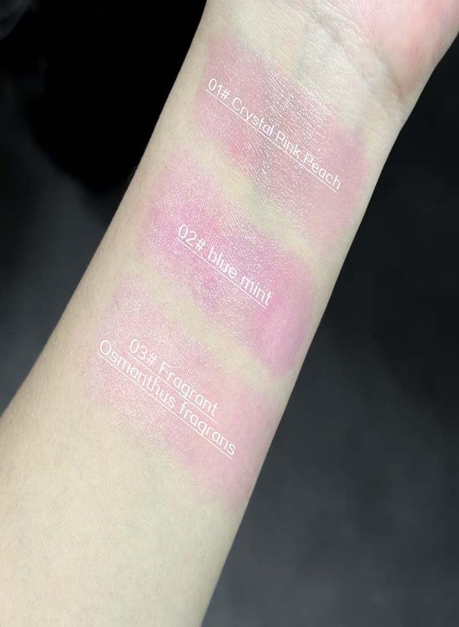 Cappuvini Sweet And Cool Bow Warm Lipstick | Crystal Transparent Lipstick with Glitter Shimmer | Color-Changing pH Adjusting Formula | Moist and Submissive Light Pink Lipsticks for Women | Glossy Finish Waterproof Long Lasting | Light Texture Lipsticks Cute Adorable Teen Makeup (02# Blue Mint, 4g) - Image 2