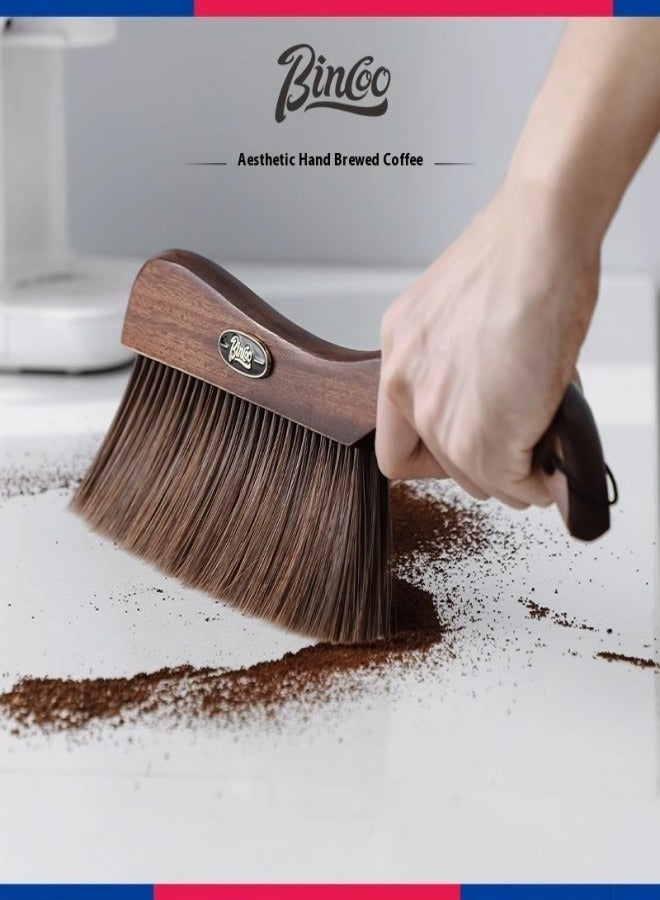 بينكو فرشاة تنظيف القهوة من خشب الصندل من بينكو - مكنسة سطح المكتب الممتازة لأرضيات القهوة مع حلقة تعليق - Image 1