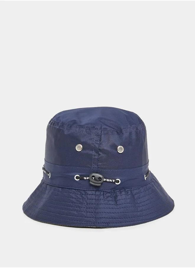 ستايلي Eyelet Drawcord Detail Bucket Hat