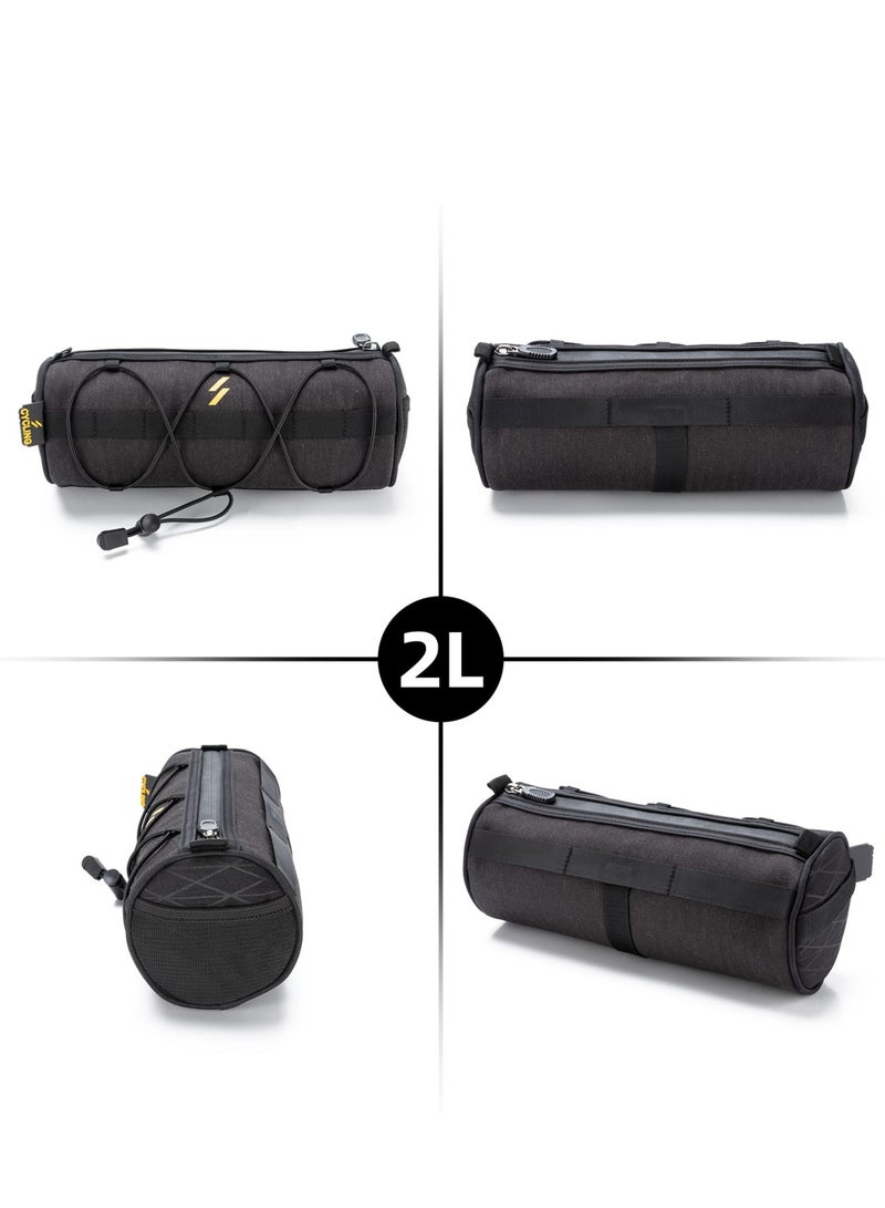 Generic Bike Handlebar Bag, Waterproof Bike Basket Bicycle Front Bag Bicycle Front Bag Frame Storage Roll Bag Mountain Road Bikes Commuter Shoulder Bag Professional Cycling Accessories  - Image 5