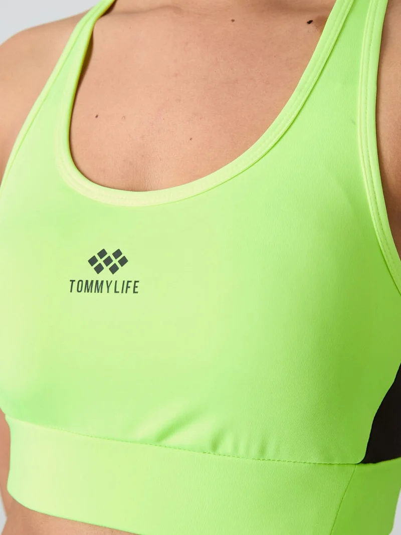 TOMMYLIFE TOMMY Fitted Sleeveless Crop Sports Top