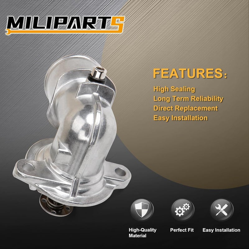 MILIPARTS Upgrade Aluminium Thermostat Housing Assembly for RAM 1500, Jeep Grand Cherokee, Wrangler, Gladiator 3.0L Diesel (2014-2022) - Image 4