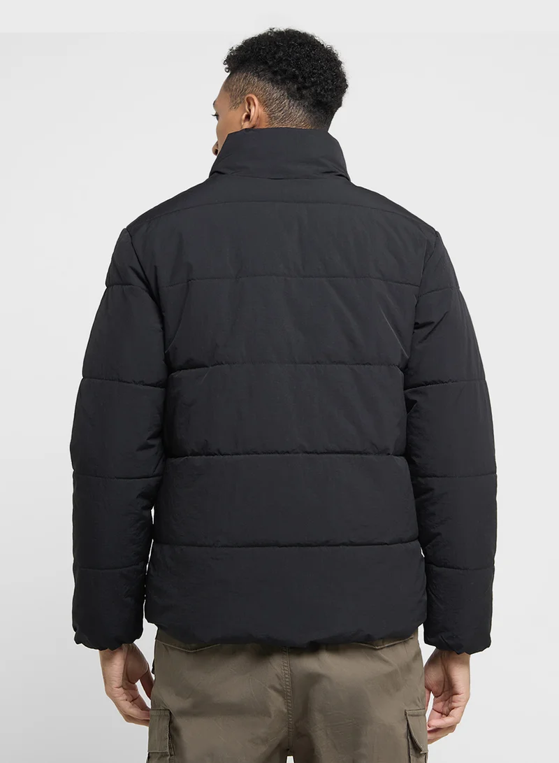 Only & Sons Globak Quilted High Neck Zip Through Jacket