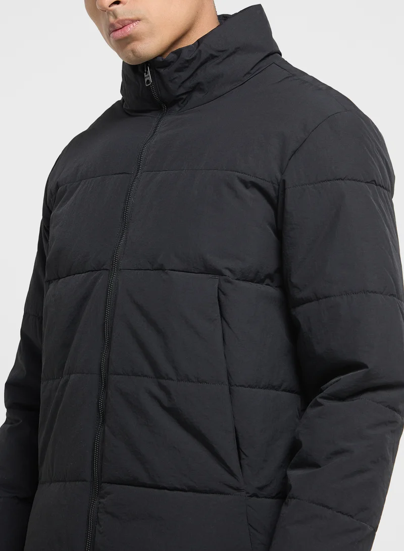 Only & Sons Globak Quilted High Neck Zip Through Jacket