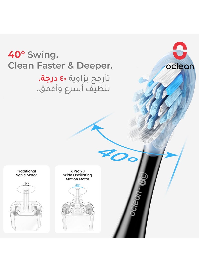 Oclean X Pro 20 Smart Sonic Electric Toothbrush — White — Smart Display – 84 , 000 Movements – Deep Clean - Image 5
