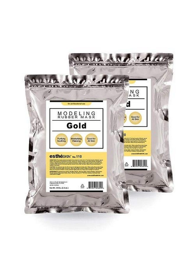 estheskin No.110 Gold Modeling Mask Powder For Professional Facial Treatment 35 Oz. (2 Pack) - Image 1