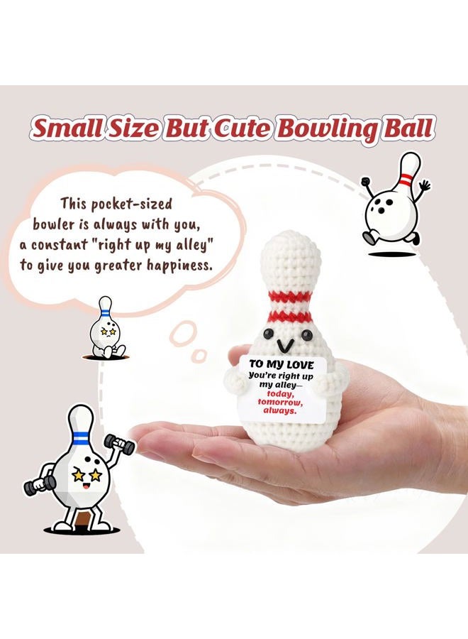 Weming Crochet Bowling Ball Gift for Boyfriend, Valentine's Day Gift for Bowling Enthusiasts, Unique Handmade Sports Decor, Funny for Him - Image 2