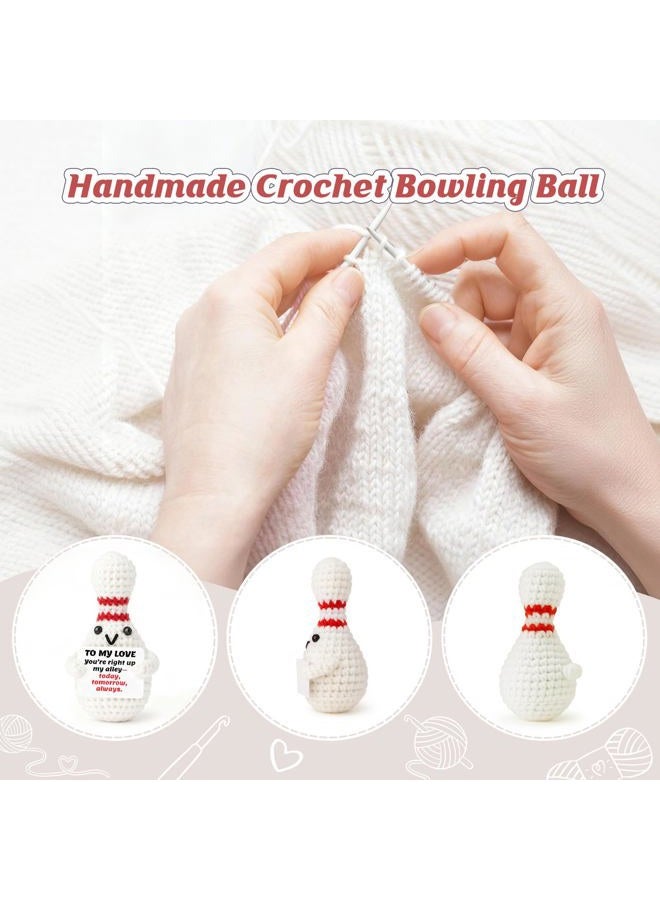Weming Crochet Bowling Ball Gift for Boyfriend, Valentine's Day Gift for Bowling Enthusiasts, Unique Handmade Sports Decor, Funny for Him - Image 3