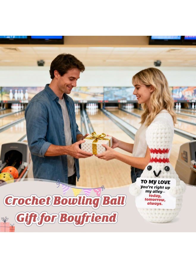 Weming Crochet Bowling Ball Gift for Boyfriend, Valentine's Day Gift for Bowling Enthusiasts, Unique Handmade Sports Decor, Funny for Him - Image 4