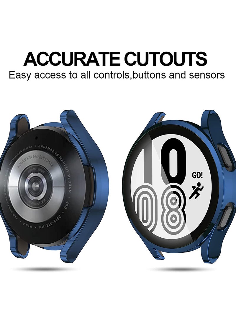 KASTWAVE Case for Galaxy Watch 4 44mm with Screen Protector 3 Pack Soft TPU Slim Fit Full Ultra Thin Scratch Resistant Bumper Simplicity Protective Cover Samsung 44mm Accessories  - Image 3