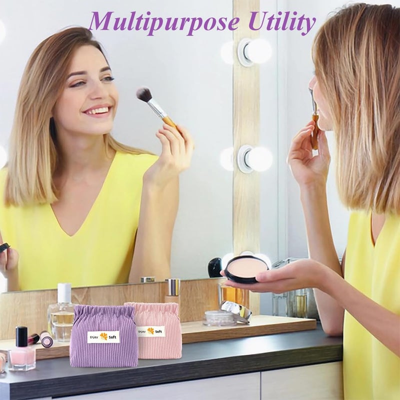 May Create MAYCREATE® 4pcs Corduroy Storage Pouch Coin Bags Corduroy Storage Bag Easy Squeeze Open Bag Cash Bag Small Jewelry Organizer Bag Coin Bag Travel Makeup Storage Pouch - Image 5