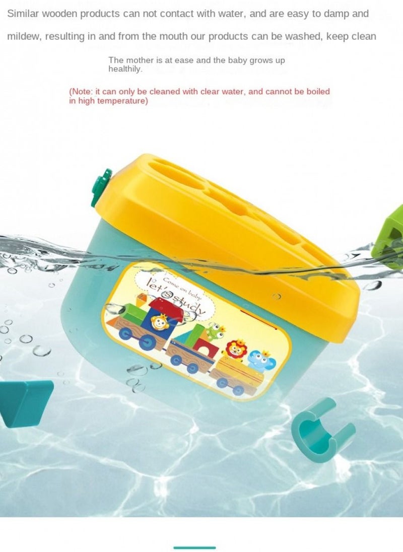 Generic - Stacking Toy Baby First Blocks Set of 16 Shapes for Sorting Play - Image 1