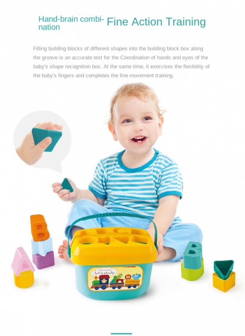 Generic - Stacking Toy Baby First Blocks Set of 16 Shapes for Sorting Play - Image 1