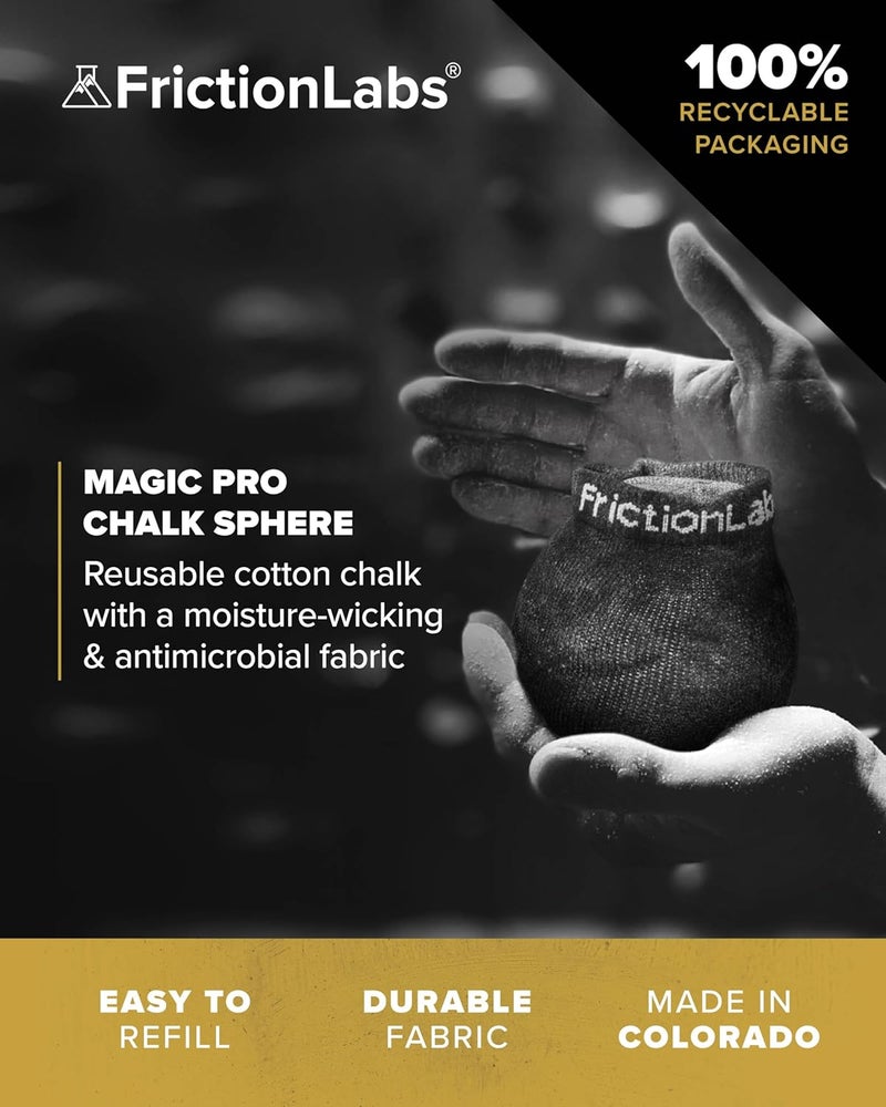 Friction Labs Store Gym Chalk – Magic Ball, PRO Ball (Chalk Bag Sock) | Non-Toxic Climbing Chalk for Bouldering, Gymnastics & More - Image 2