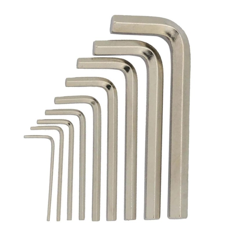 MLD MLD Allen key Set of 9pcs Hand L Shape Keys Allen Wrench Sizes 15 mm10 mm MDKTR101Pack of 1  - Image 1