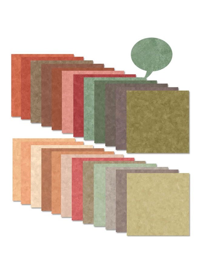Colabrili Scrapbooking Paper 12X12, Double Sided Textured Suede, Set with 24 Sheets/Designs, Craft Bohemian Pattern Diaries Cutouts, Greeting Cards, Album Decoration (Warm, 1 - Image 4