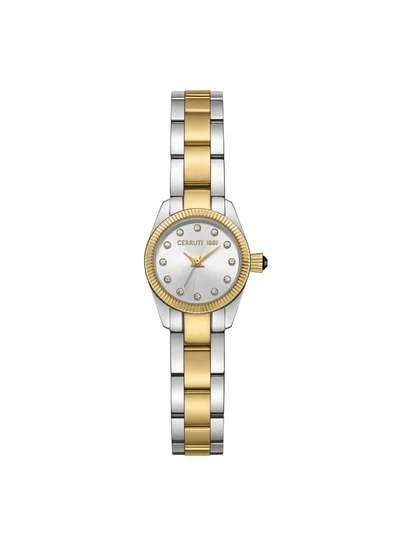 CERRUTI 1881 Women's Endine 19mm White Dial Stainless Steel Bracelet Analog Watch For Women