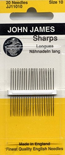 Colonial Needle JJ110-10 20 Count John James Sharps Needle, Size 10 - Image 2