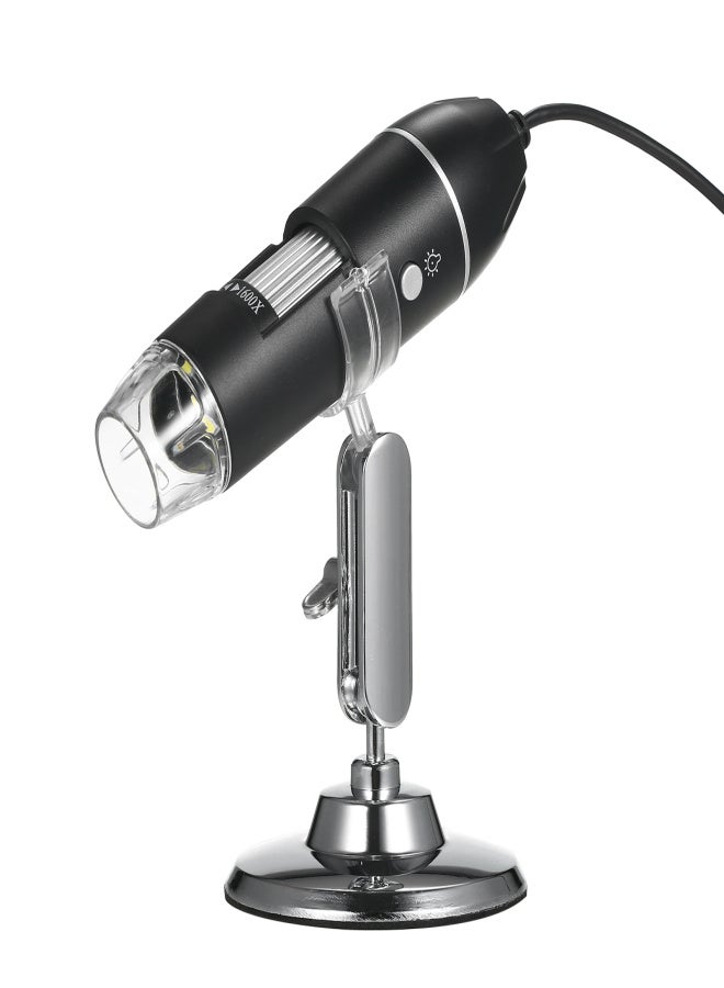 321P 1000X for IOS and Android 2 in 1 HD Digital Microscope Hand-Held Portable Microscope New 2 Million Digital Microscope with Metal Stand - Image 1