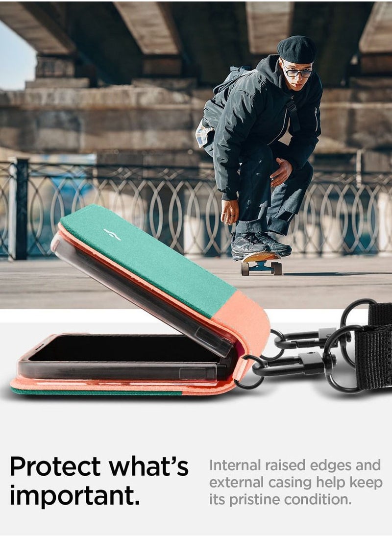 Spigen - Compoty Samsung Galaxy Z Flip 4 Case Cover with Strap - Cotton Candy - Image 1